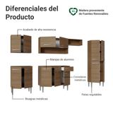 Cocina Compacta 293 cm Emilly Marrón 011