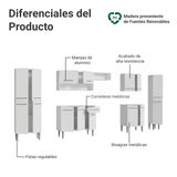 Combo completo de Cocina 325cm Blanco Emilly Madesa 01