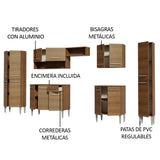 Combo completo de Cocina 325cm Emilly Joy Madesa - Marrón