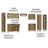 Combo completo de Cocina 325cm Emilly Madesa 05 - Marrón