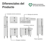 Cocina Compacta 325 cm Emilly Blanco 07