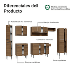 Combo completo de Cocina 325 cm 15 Puertas 1 Cajón Marrón Emilly Madesa