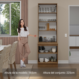 Kit Bajo Mesada con Cristalero Madesa Glamy 70cm MB 01