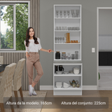 Kit Bajo Mesada con Cristalero Madesa Glamy 70cm MB 01