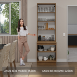 Kit Bajo Mesada con Cristalero Madesa Glamy 70cm MN 01