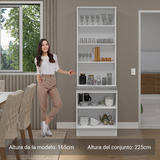 Kit Bajo Mesada con Cristalero Madesa Glamy 70cm MB 01