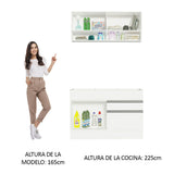 Kit Lavadero 120 cm con Alacena y Bajo Mesada Blanco Madesa 01