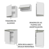 Combo de Cocina 160cm Glamy Madesa - Blanco