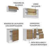 Combo de Cocina Modular Glamy Madesa 180cm BR 08