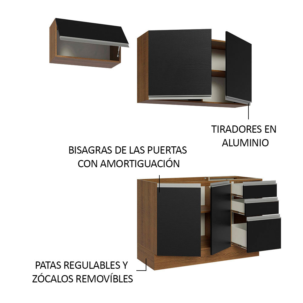 Combo de Cocina Madesa Glamy 180cm MN 09