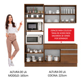 Combo de Cocina 190cm Madesa Helen Marrón/Marrón/Crema 02
