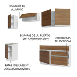 Combo completo de Cocina 240cm Glamy Madesa 07 - Blanco