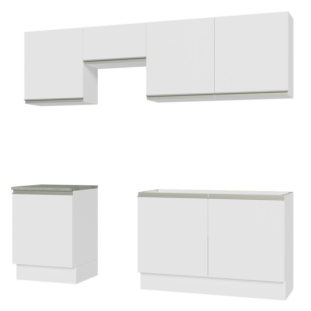 Combo completo de Cocina 240 cm Blanco Glamy Madesa 09