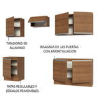 Combo completo de Cocina 240 cm 7 Puertas Sin Mesada Marrón Glamy Madesa 09