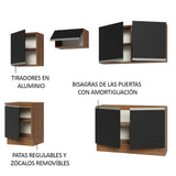 Combo completo de Cocina Madesa Glamy 240cm Marrón/Negro 09
