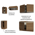 Combo completo de Cocina 240 cm 7 Puertas Sin Mesada Marrón Glamy Madesa 10