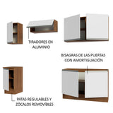 Combo completo de Cocina 240cm Glamy Madesa 10 Marrón/Blanco