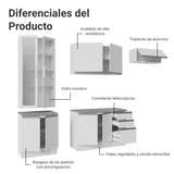 Combo completo de Cocina con Cristalero 270 cm Madesa Glamy BB 16