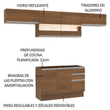 Combo completo de Cocina 280cm Marrón Marina Madesa 01