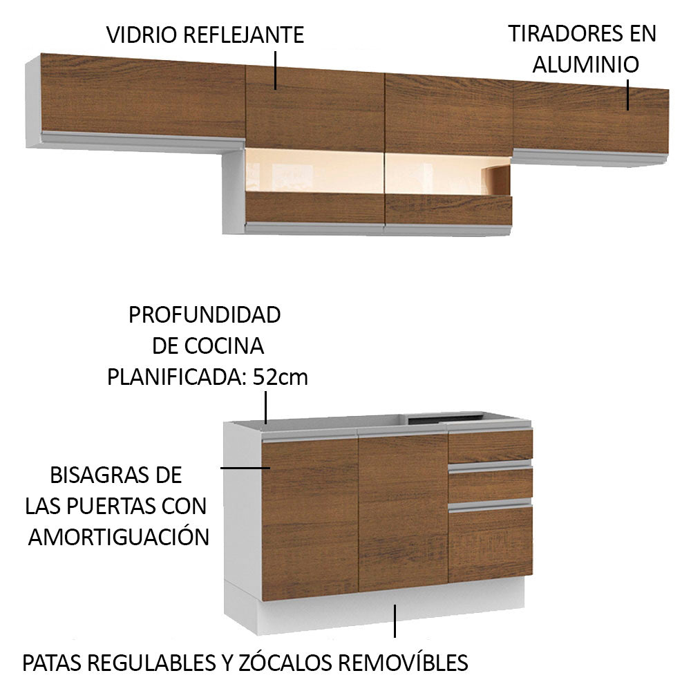 Combo completo de Cocina 280cm Marina Madesa 01
