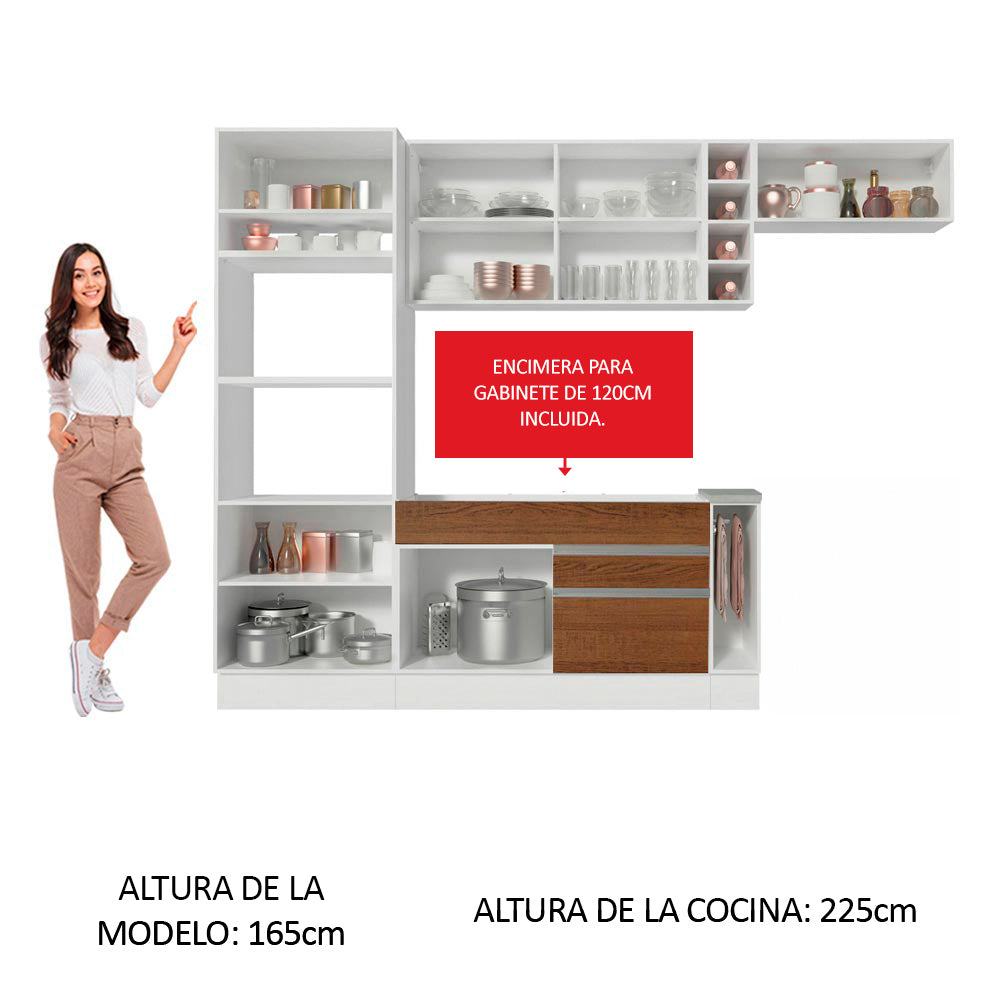 Combo completo de Cocina Madesa Glamy 290cm BM