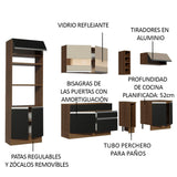Combo completo de Cocina Madesa Glamy 290cm Marrón/Negro/Crema 15