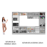 Combo completo de Cocina 330cm Madesa Roma 01 - Blanco