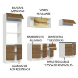 Combo Completo de Cocina 100% MDF 270 cm Blanco/Marrón Acordes Madesa 07