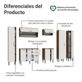 Combo completo de Cocina 285 cm Marrón/Blanco Lille Madesa 01