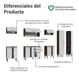 Combo completo de Cocina 305 cm Marrón/Blanco Lille Madesa 01