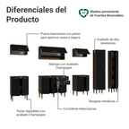 Combo completo de Cocina 305 cm 12 Puertas 2 Cajones Marrón/Negro Lille Madesa