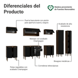 Combo completo de Cocina 305 cm Marrón/Negro Lille Madesa 01