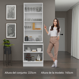 Kit Bajo Mesada con Cristalero 70 cm Madesa Lux BN 01