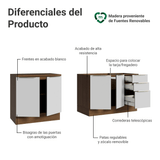 Cocina Compacta 200 x 60 cm Marrón/Blanco Aterciopelado Lux Madesa 06