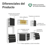 Combo completo de Cocina Madesa Lux 240cm BN 02