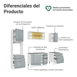 Combo completo de Cocina Madesa Lux 240cm BG 08