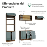 Combo completo de Cocina 270 cm Marrón/Gris Lux Madesa 07