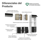 Combo completo de Cocina 270 cm Blanco/Negro Lux Madesa