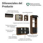 Combo completo de Cocina 270 cm Marrón/Negro Lux Madesa
