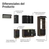 Combo completo de Cocina 310 x 60 cm Marrón/Negro Lux Madesa 01