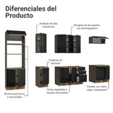 Combo completo de Cocina 310 x 60 cm Marrón/Negro Lux Madesa 02