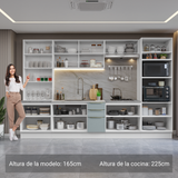Combo completo de Cocina con Cristalero 340 cm Madesa Lux BG 02
