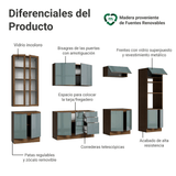 Combo completo de Cocina 340 cm Marrón/Gris Lux Madesa 03