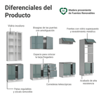 Combo completo de Cocina 340 cm 14 Puertas 3 Cajones Sin Mesada Blanco/Gris Lux Madesa 03