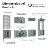 Combo completo de Cocina 340 cm Blanco/Gris Lux Madesa 03