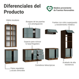 Combo completo de Cocina 340 x 60 cm Marrón/Gris Lux Madesa 04