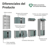 Combo completo de Cocina 340 x 60 cm Blanco/Gris Lux Madesa 04