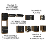 Combo completo de Cocina 400cm Marrón/Negro Lux da Thauane Madesa