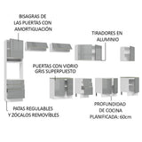 Combo completo de Cocina 400cm Blanco/Gris Lux da Thauane Madesa