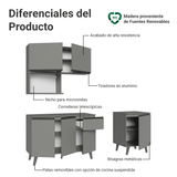 Combo de Cocina 180 cm Gris Nice Madesa 02